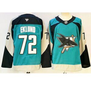 Mens William Eklund Teal Stitched Jersey